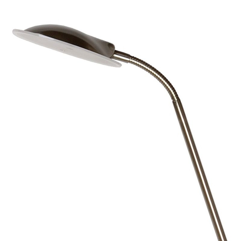 Lucide CHAMPION-LED - Stojacia lampa na čítanie - LED Dim. - 3000K - Satin Chrome